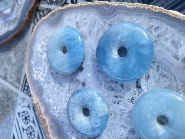 Aquamarin Donut Anhänger